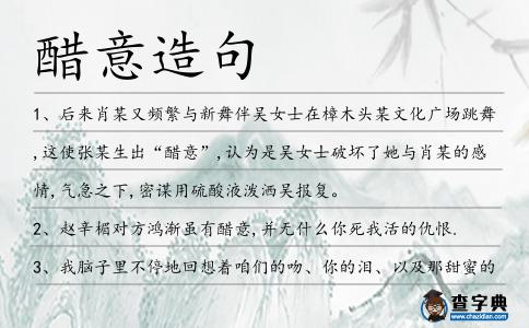 醋意造句