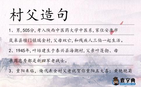 村父造句