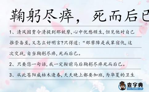 鞠躬盡瘁,死而后已造句