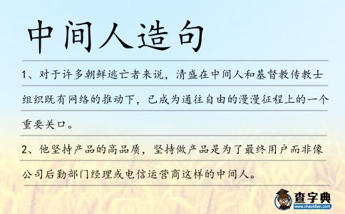 中間人造句