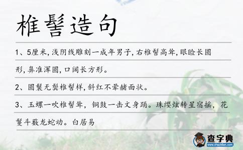 椎髻造句