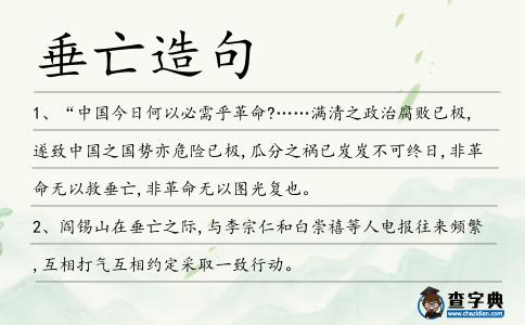 垂亡造句