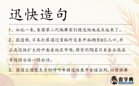 迅快造句
