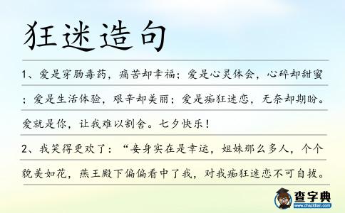 狂迷造句