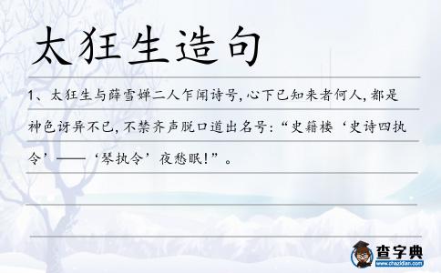 太狂生造句