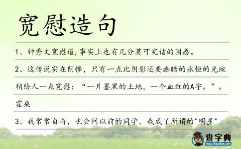 寬慰造句