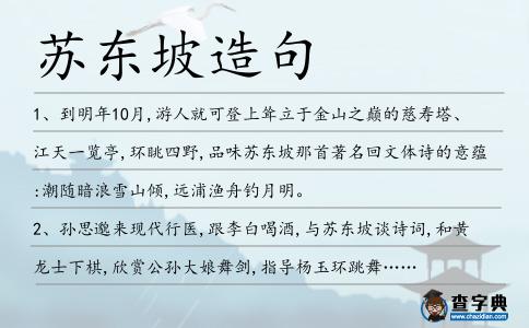 蘇東坡造句