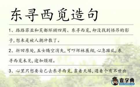 東尋西覓造句