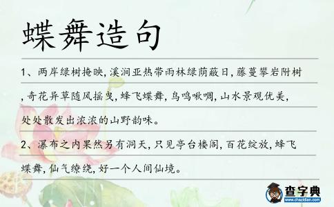 蝶舞造句