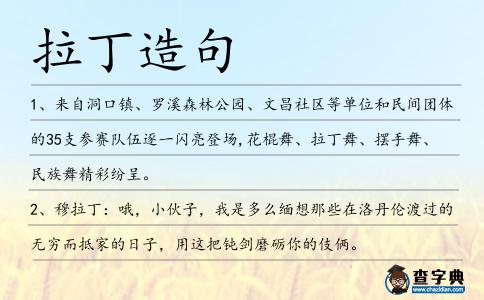 拉丁造句