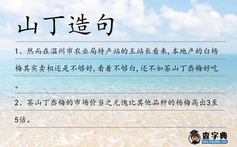 山丁造句