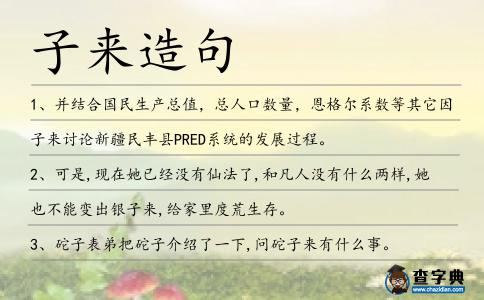 子來造句