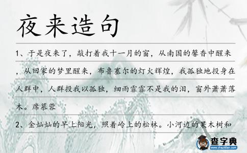 夜來造句
