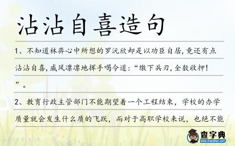 沾沾自喜造句