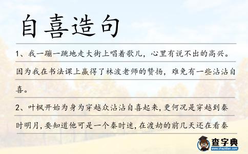 自喜造句