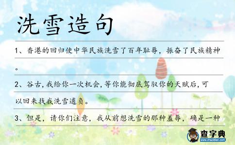 洗雪造句
