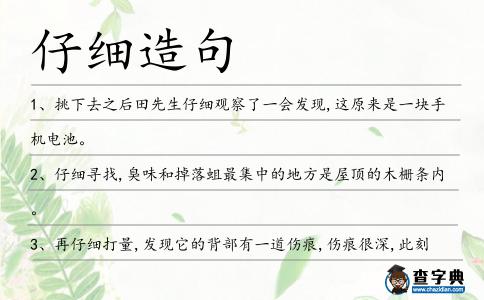 仔細造句