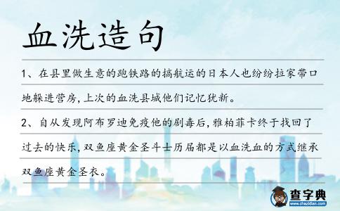 血洗造句