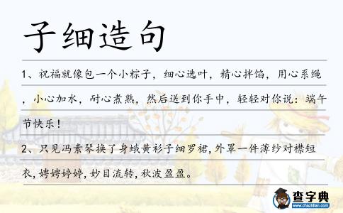 子細(xì)造句