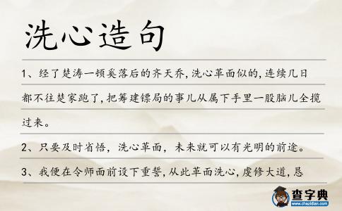 洗心造句