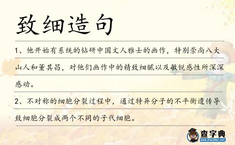 致細造句