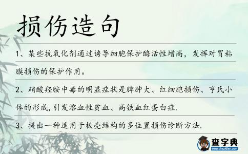 損傷造句