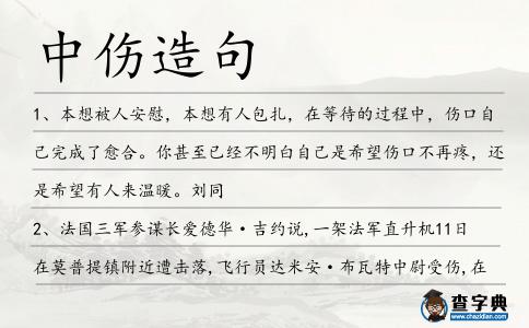 中傷造句