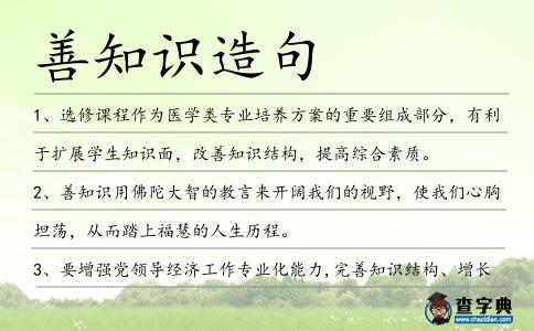 善知識造句