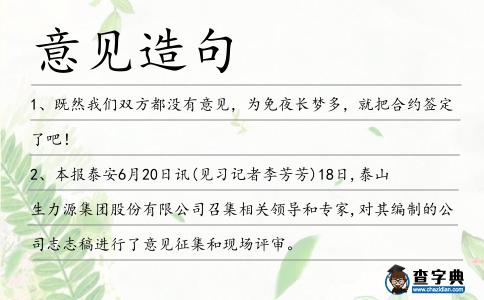 意見造句