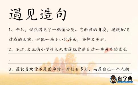 遇見造句