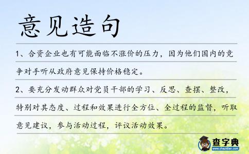 意見造句
