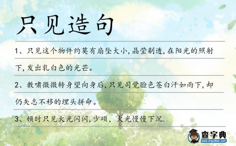 只見造句