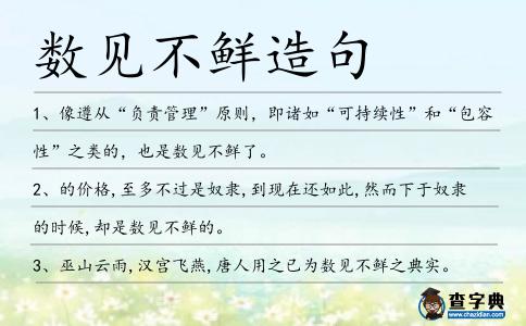 數(shù)見不鮮造句