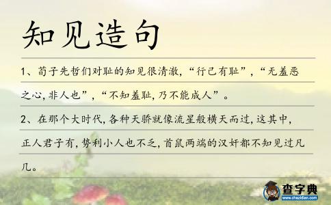 知見造句
