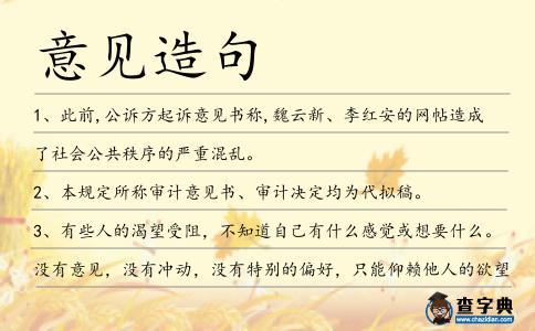 意見造句