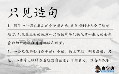 只見造句