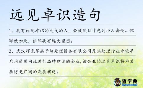 遠見卓識造句