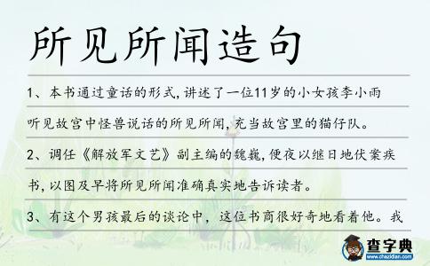 所見所聞造句