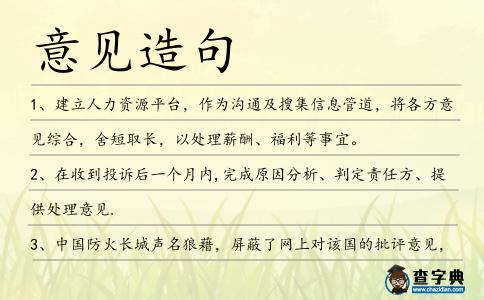 意見造句