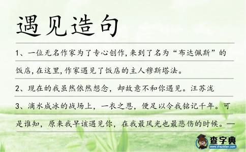 遇見造句