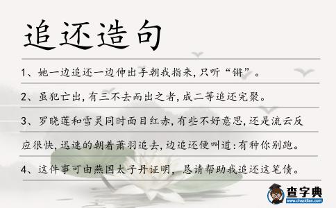 追還造句