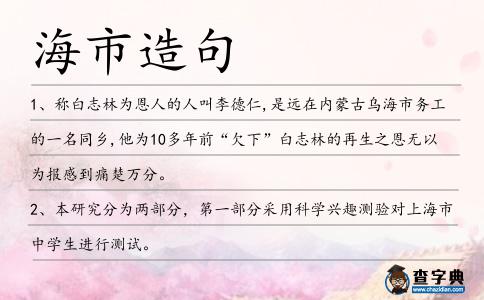 海市造句