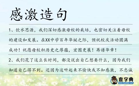 感激造句