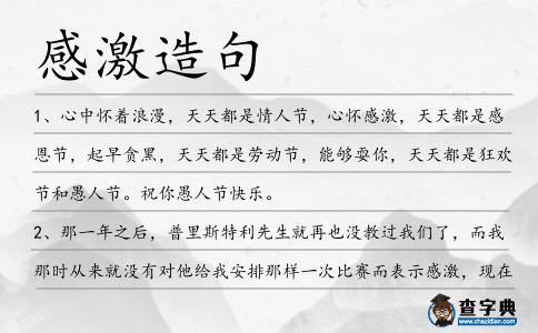 感激造句