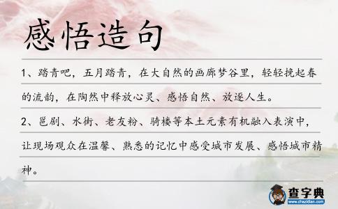 感悟造句