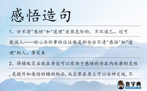 感悟造句