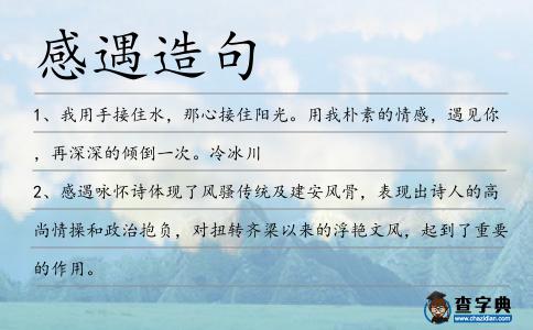 感遇造句