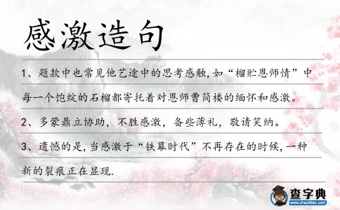 感激造句