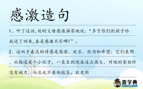 感激造句
