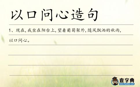 以口問心造句